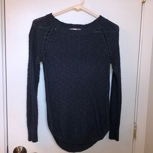 Navy blue knit sweater